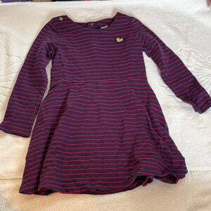 OshKosh B'gosh Navy and Red Striped Dress with Heart Accent